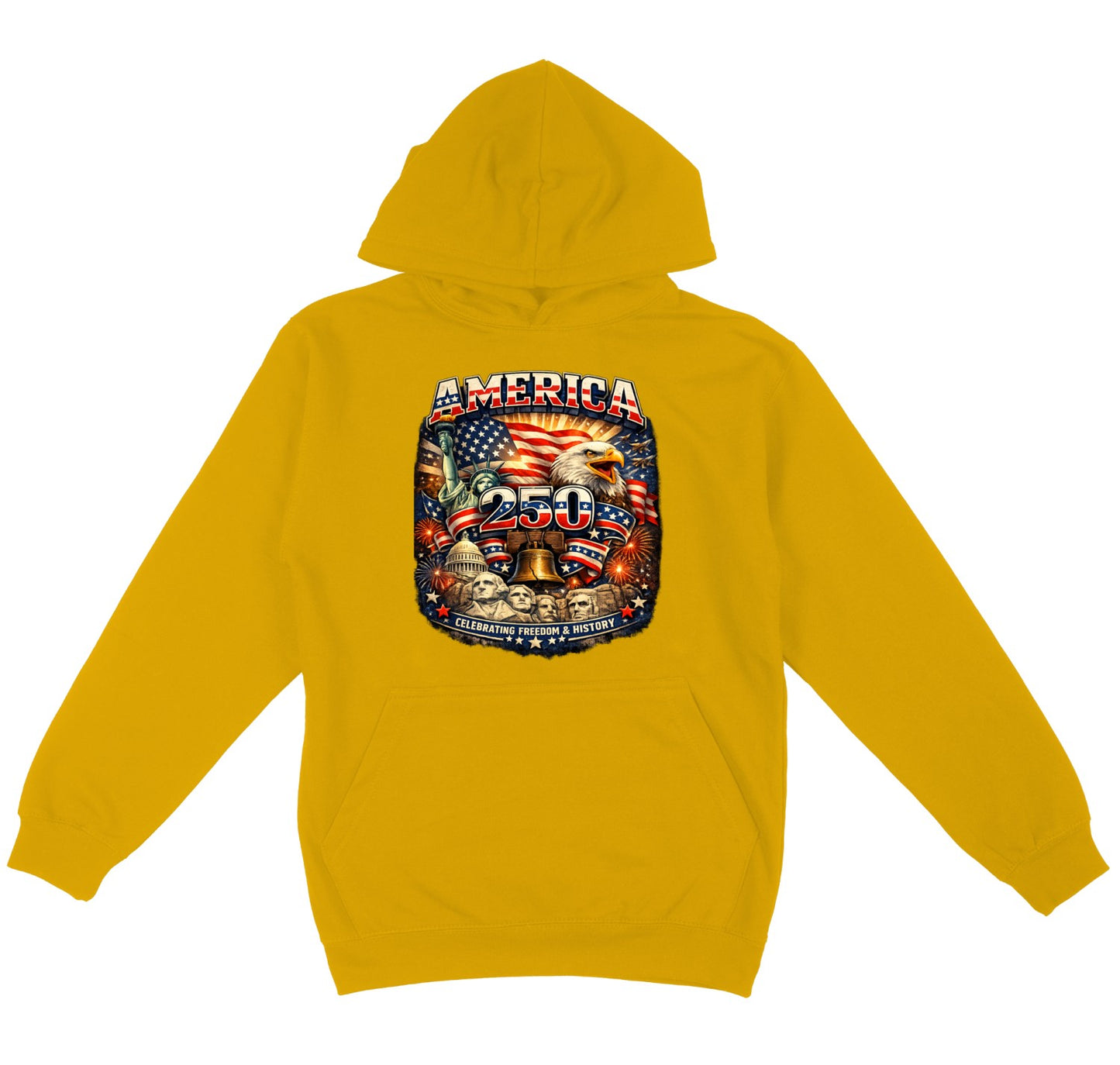 America 250 Eagle Hoodie – 1776–2026 Patriotic USA Pullover S