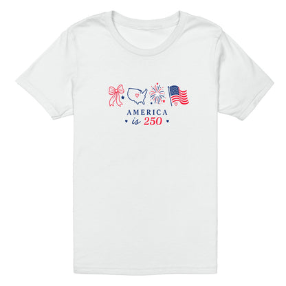 "America 250 Independent Day Graphic T-Shirt" veya "Freedom 250 Unisex Tee"
