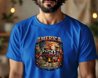 America 250 Eagle T-Shirt- 1776–2026 Patriotic USA  Tee