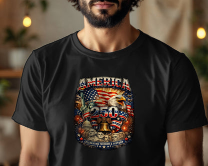America 250 Eagle T-Shirt- 1776–2026 Patriotic USA  Tee