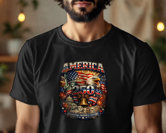 America 250 Eagle T-Shirt- 1776–2026 Patriotic USA  Tee