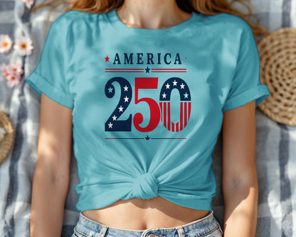 Celebrate America's 250th Anniversary with this patriotic youth t-shirt. Perfect