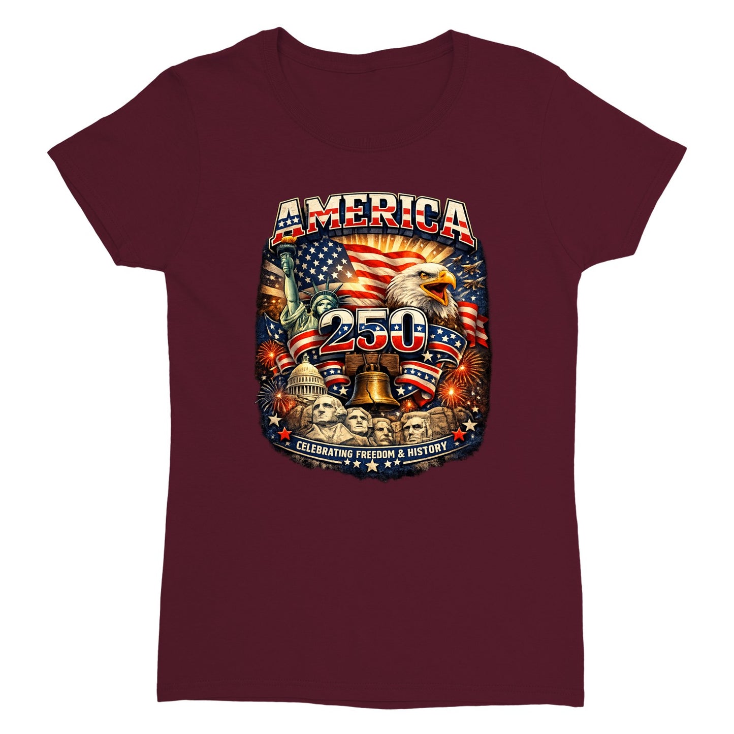 America 250 Patriotic Eagle Tee – 250 Years of America