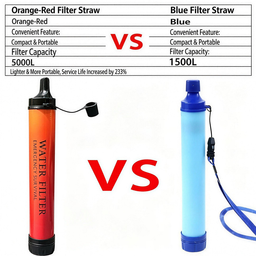 Orange model (5000 L) vs standard blue model (1500 L)