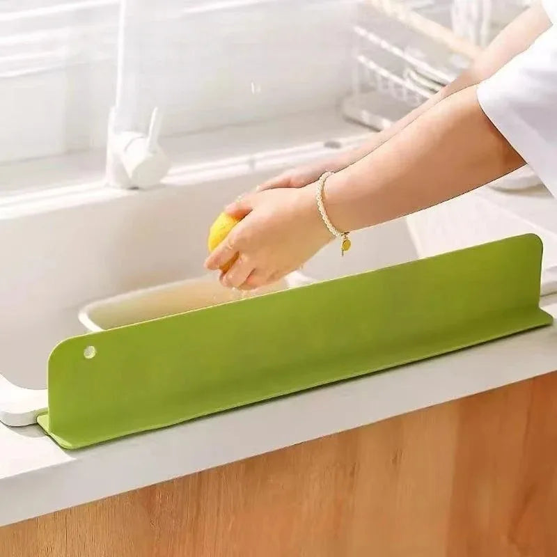 Premium Silicone Sink Splash Guard - Suction Cup Water Baffle for Kitchen & Bathroom