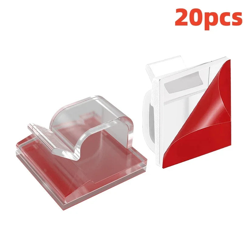 Premium Self-Adhesive Cable Management Clips – Cord Organizer for Desk, Home & Office | Wire Holder (10/20/50 Pack)