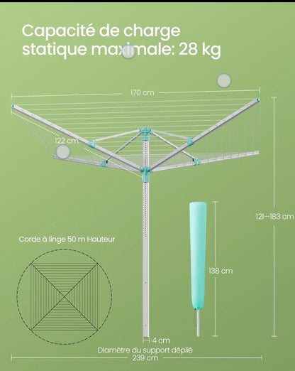 Adjustable Outdoor Clothes Draying Rack
