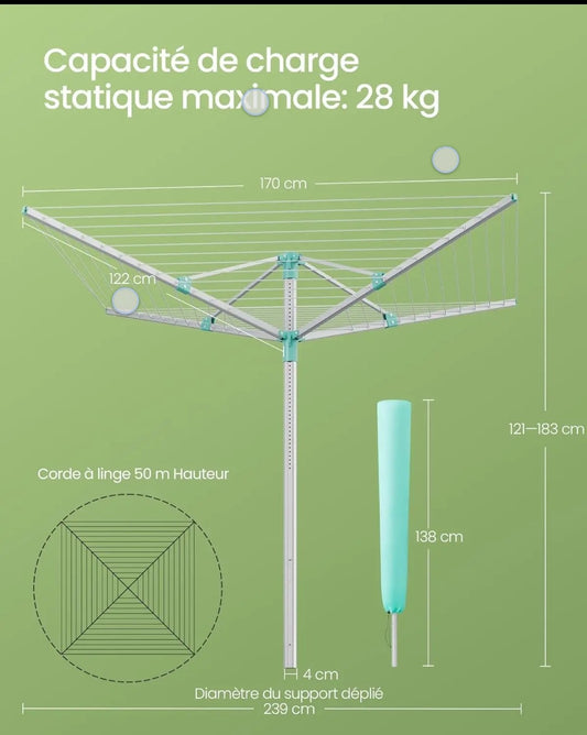 Adjustable Outdoor Clothes Draying Rack