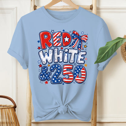 "America 250 Independent Day Graphic T-Shirt" veya "Freedom 250 Unisex Tee"