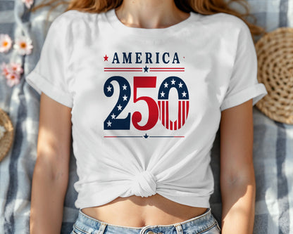 Celebrate America's 250th Anniversary with this patriotic youth t-shirt. Perfect